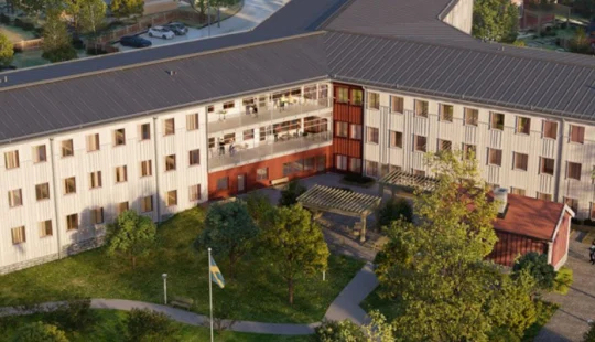 Teaser för boendesprinkler i äldreboendet Byle gård, Täby Kyrkby.